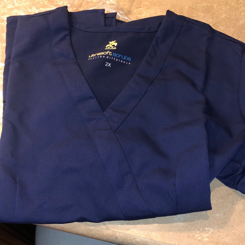Navy scrub top